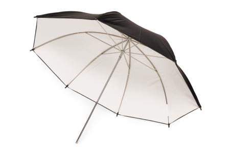 Parapluie blanc doublé noir 0,91m 